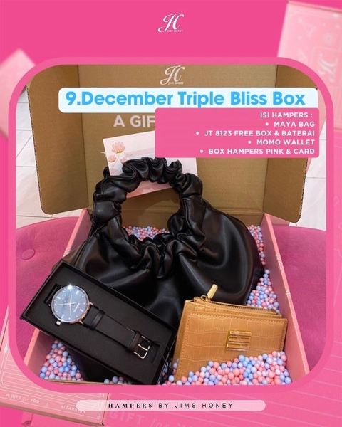 HAMPERS NATARU 2023 DECEMBERS TRIPLE BLISS BOX (Maya Bag + Momo Wallet + JT 8123)